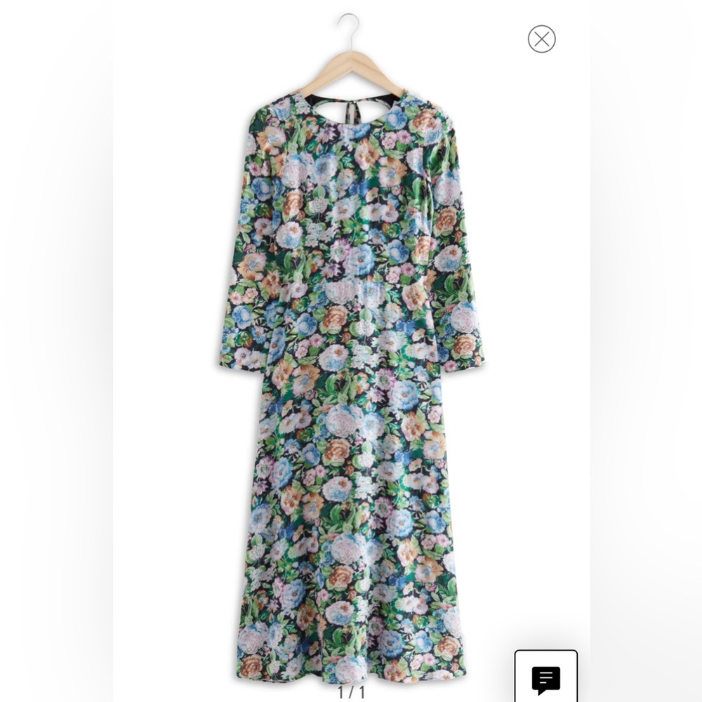& Other Stories A Line Open Back Floral Dress (2)